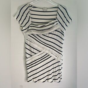 Anthropologie 9-HI5 StCL Black White Striped Bandage Top